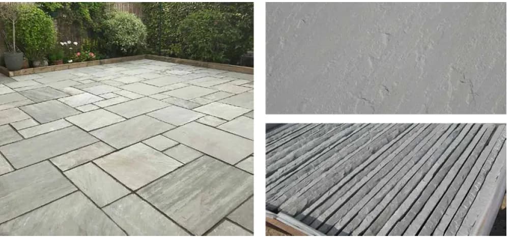 Grey Natural Sandstone Paving Slabs