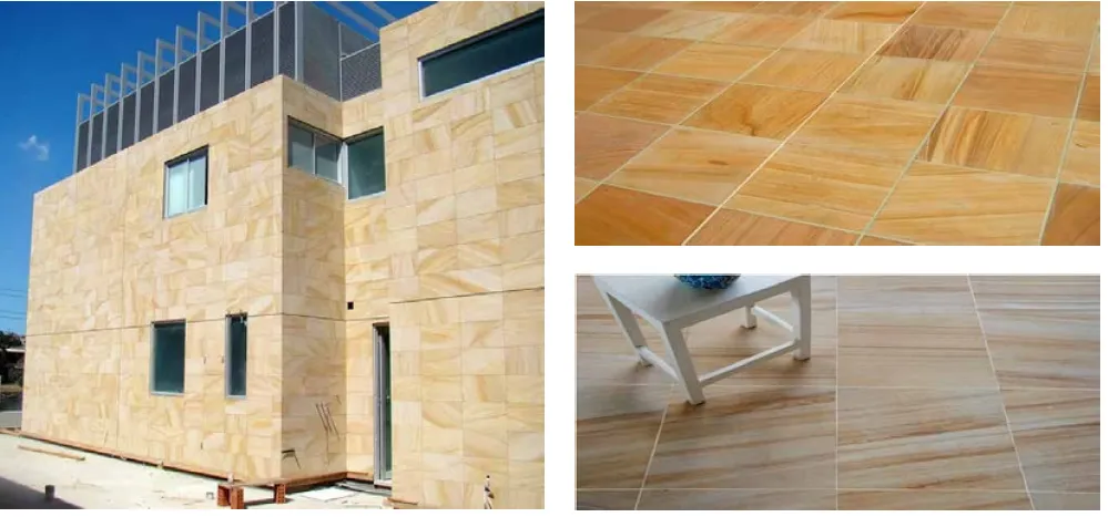 Teakwood Pattern Natural Sandstone Paving Slabs